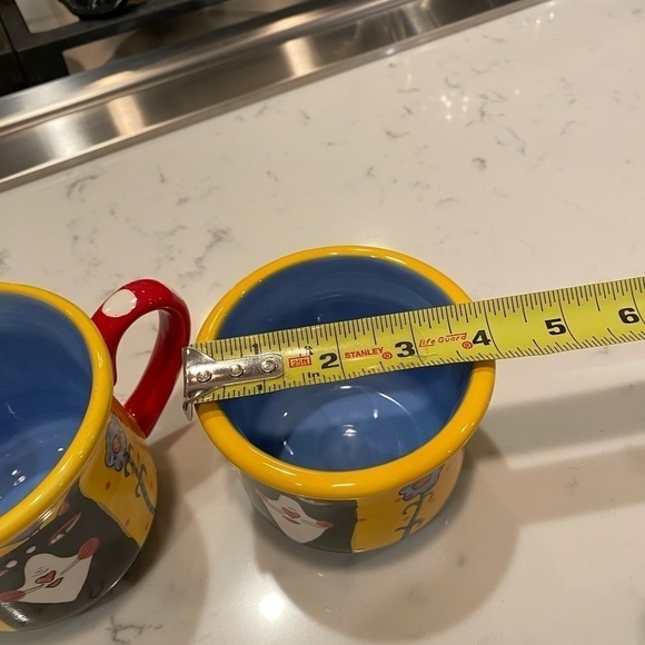 Sharon Bloom Tuxedo Cat Creamer Sugar Bowl Set Henriksen Ceramic Hand Painted - Picture 11 of 13